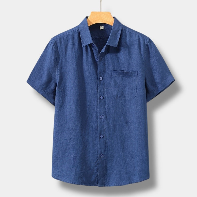 CAMISA DE DINERO ANTIGUO CON MANGAS CORTAS
