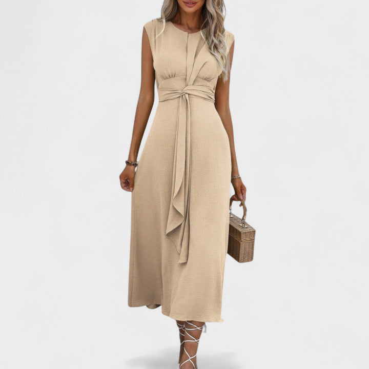 Vestido Emilia™ Maxi sin Mangas Cuello Redondo