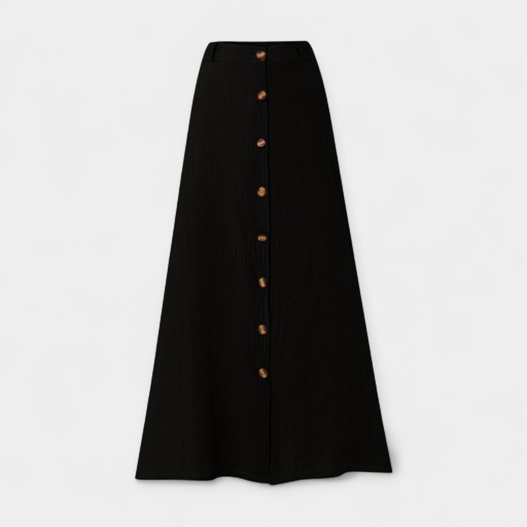 Falda midi translúcida con detalle rasgado