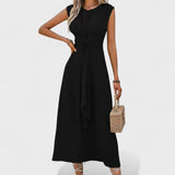 Vestido Emilia™ Maxi sin Mangas Cuello Redondo