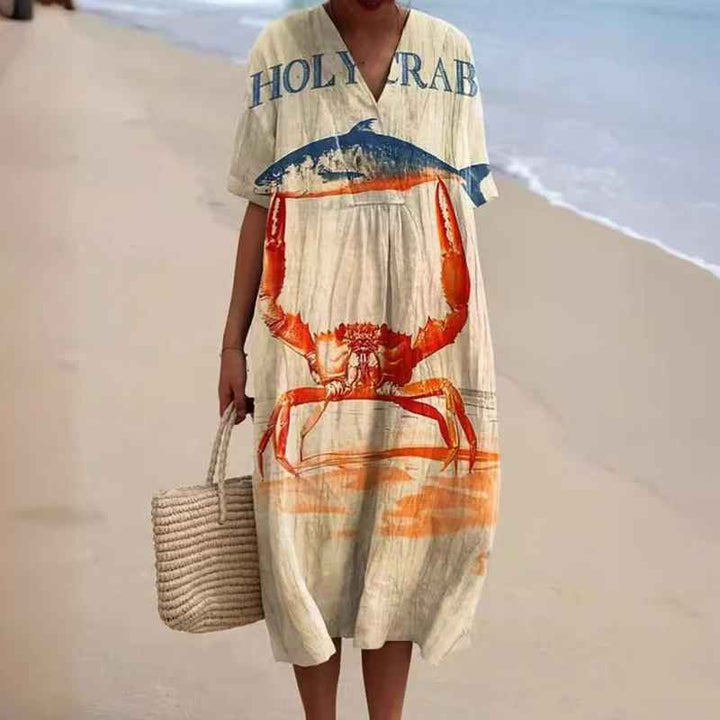 Amanda - Vestido Vintage con Estampado Animal