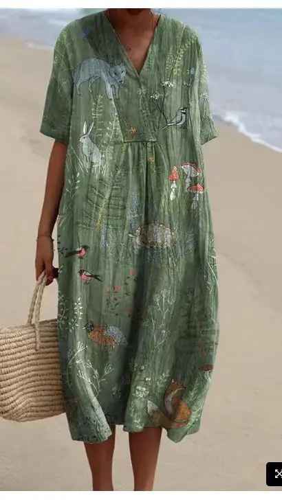 Lina | Vestido Vintage con Estampado Floral