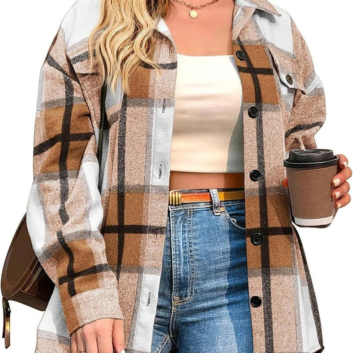 BRIGID™ - Chic Plus-Size Shacket