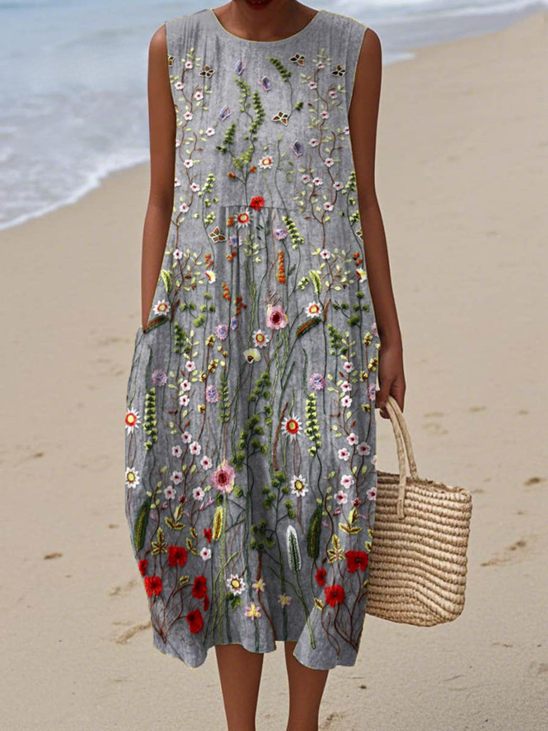 Kathy - Vestido de Verano con Estampado Floral Retro