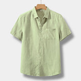 CAMISA DE DINERO ANTIGUO CON MANGAS CORTAS