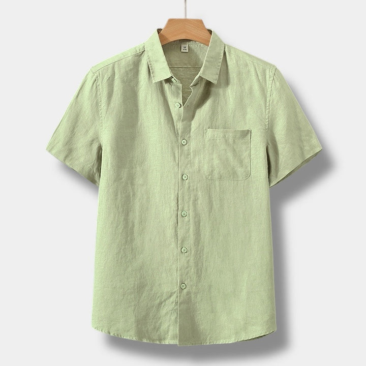 CAMISA DE DINERO ANTIGUO CON MANGAS CORTAS