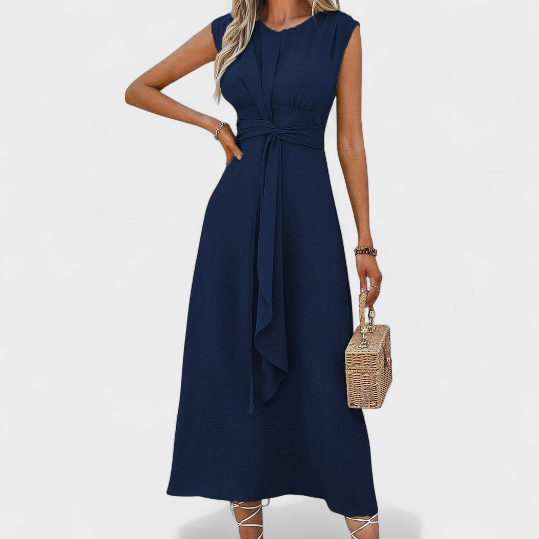 Vestido Emilia™ Maxi sin Mangas Cuello Redondo