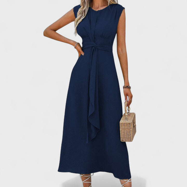 Vestido Emilia™ Maxi sin Mangas Cuello Redondo