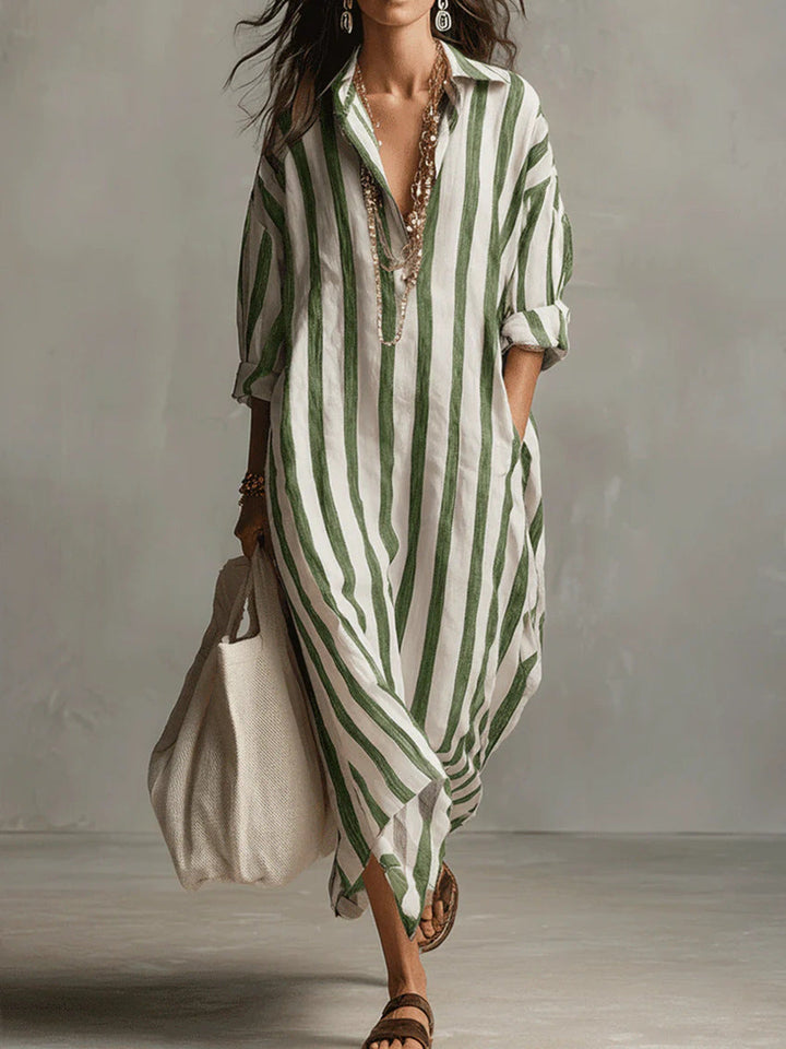 Paula™ Vestido Maxi a Rayas para Mujer