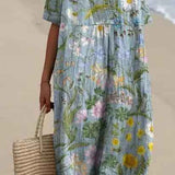 Margaret - Vestido Lliviano con Estampado Floral Brillante