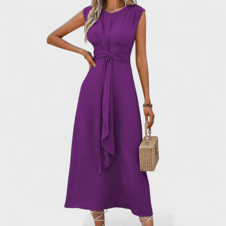 Vestido Emilia™ Maxi sin Mangas Cuello Redondo