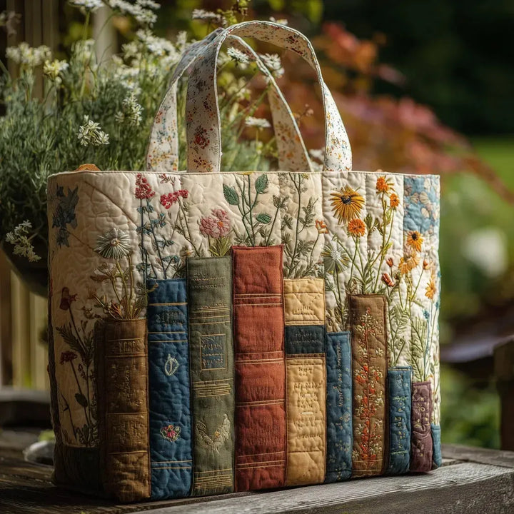 Bolsa Artisanal Acolchada - Libros y Flores