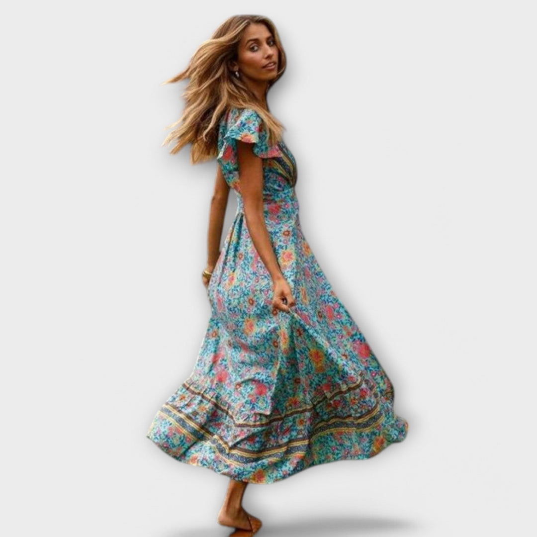 Vestido Lara™ Maxi Boho Fluido