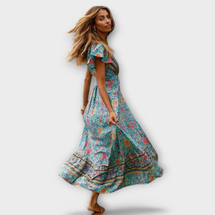 Vestido Lara™ Maxi Boho Fluido