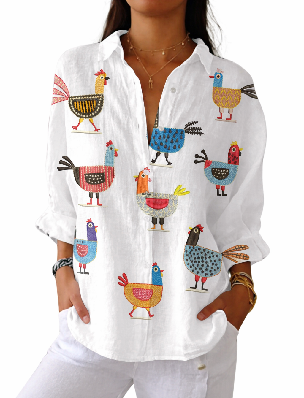 Paloma | Blusa Juguetona de Gallina