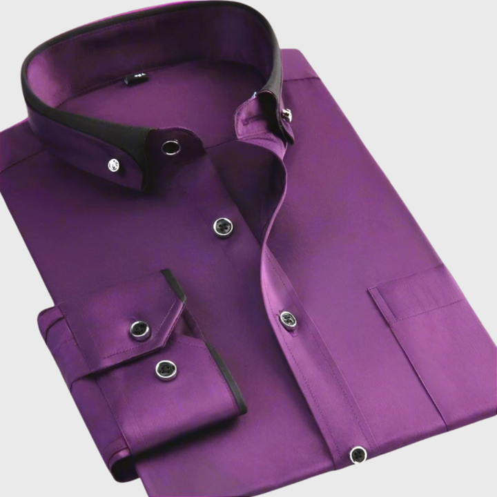Camisa de hombre con cuello en contraste