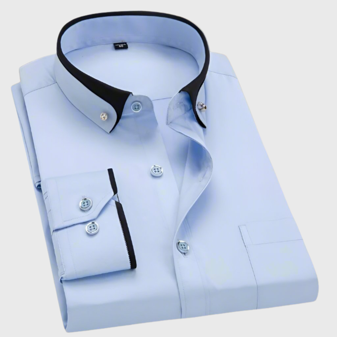 Camisa de hombre con cuello en contraste