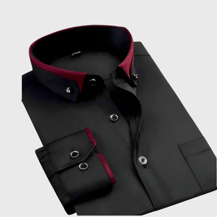 Camisa de hombre con cuello en contraste