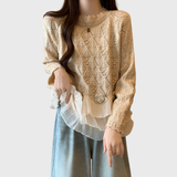 Elina – Suéter elegante con detalles de encaje