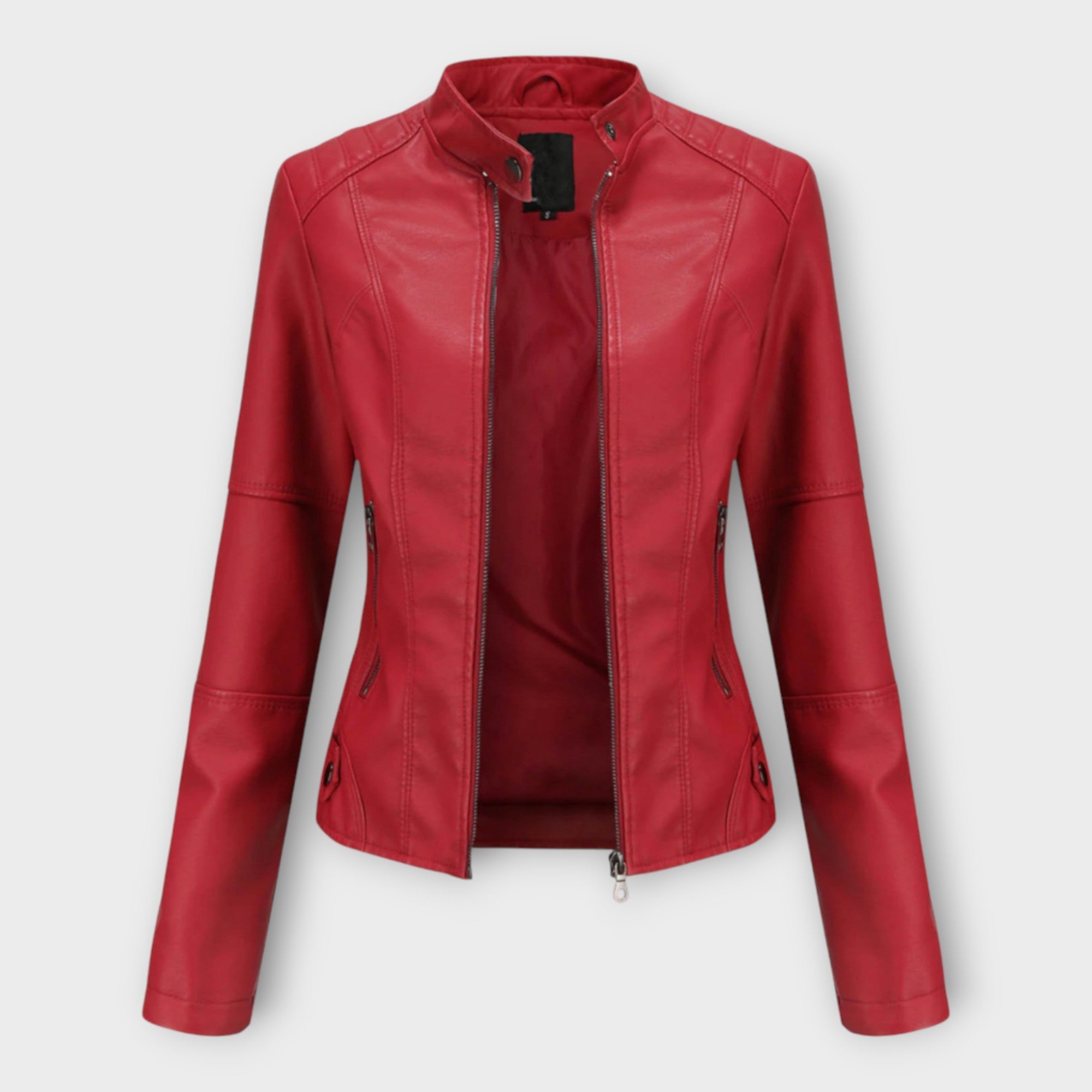 Sleek Leather Jacket with Contemporary Design and Timeless Appeal
