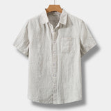 CAMISA DE LINO OLD MONEY DE MANGA CORTA