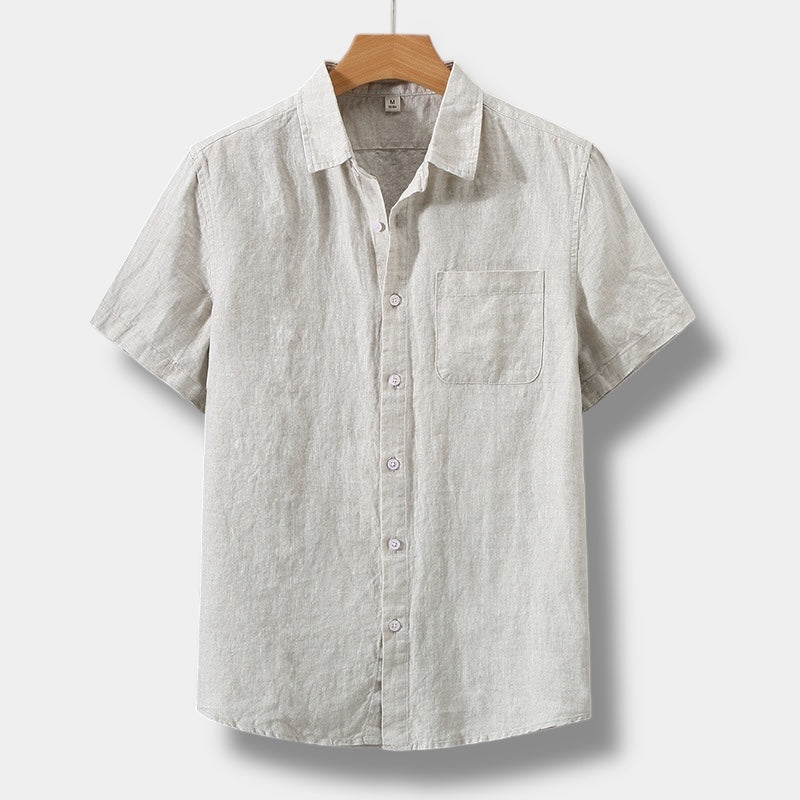 CAMISA DE DINERO ANTIGUO CON MANGAS CORTAS