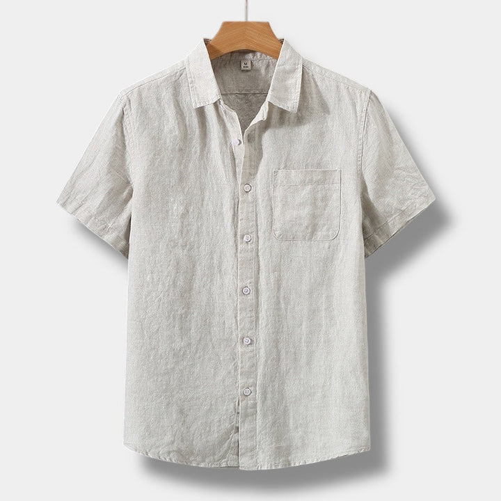CAMISA DE DINERO ANTIGUO CON MANGAS CORTAS