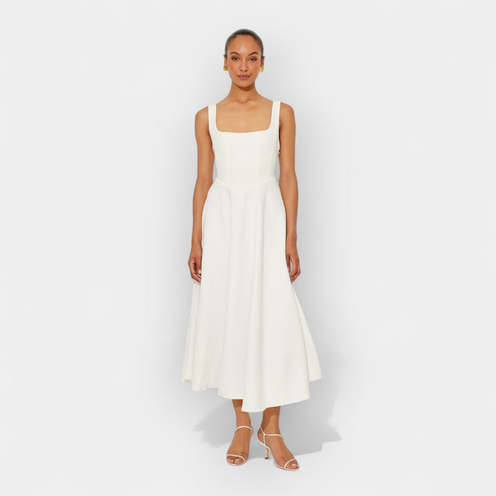 Vestido Midi Corte A Elegante