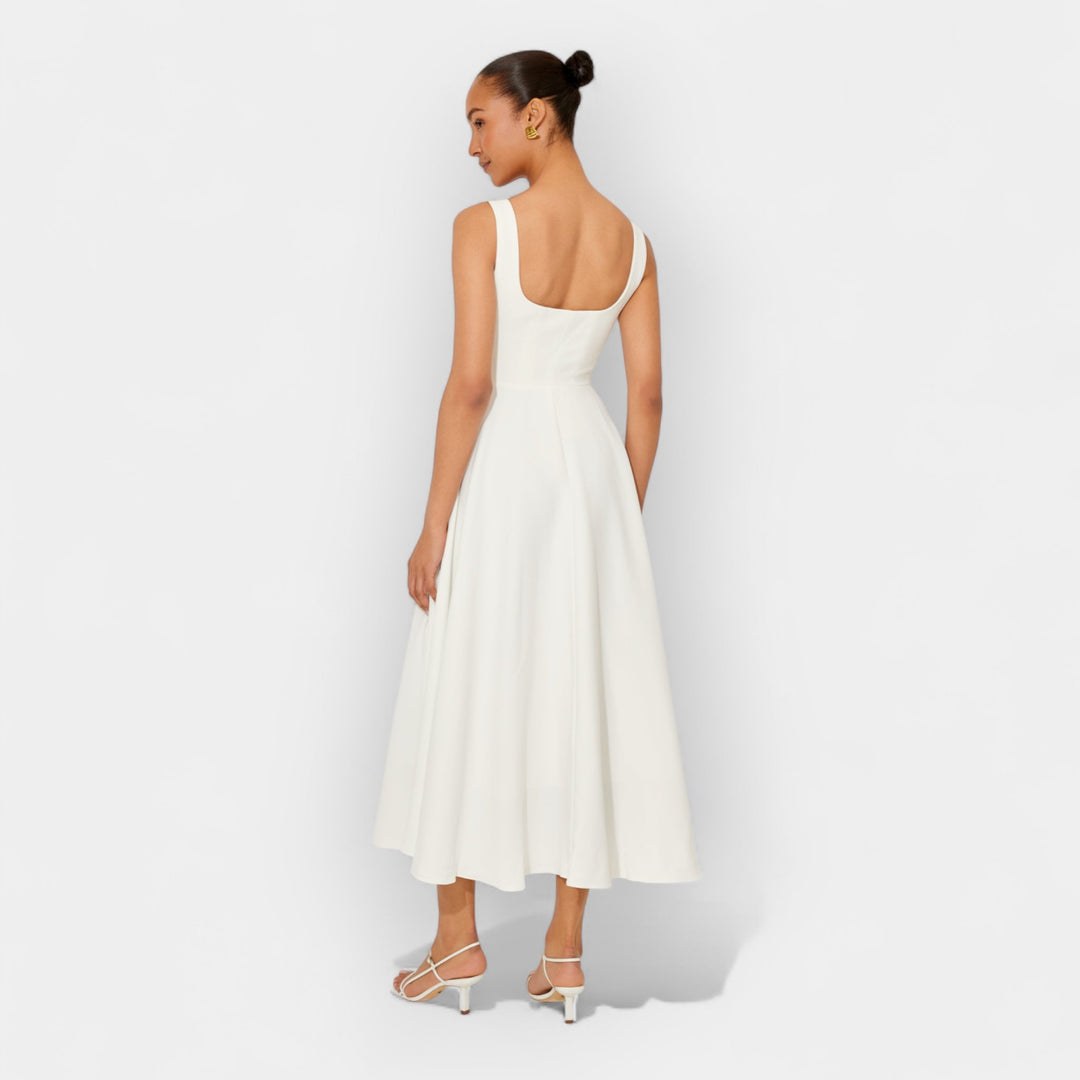 Vestido Midi Corte A Elegante