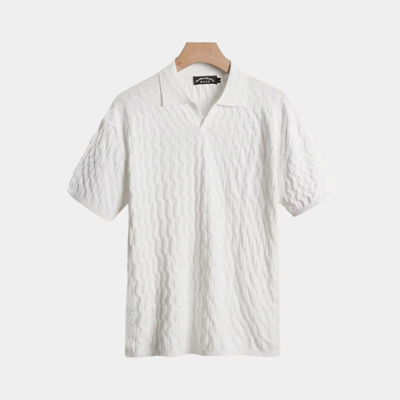 Diego | Camisa Polo Texturizada de Sastre Contemporáneo