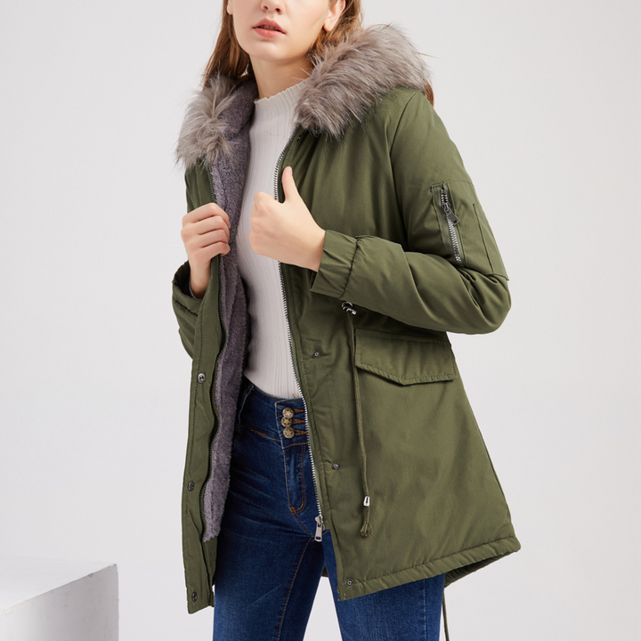 MARINA™ | Cozy Velvet-Trimmed Parka