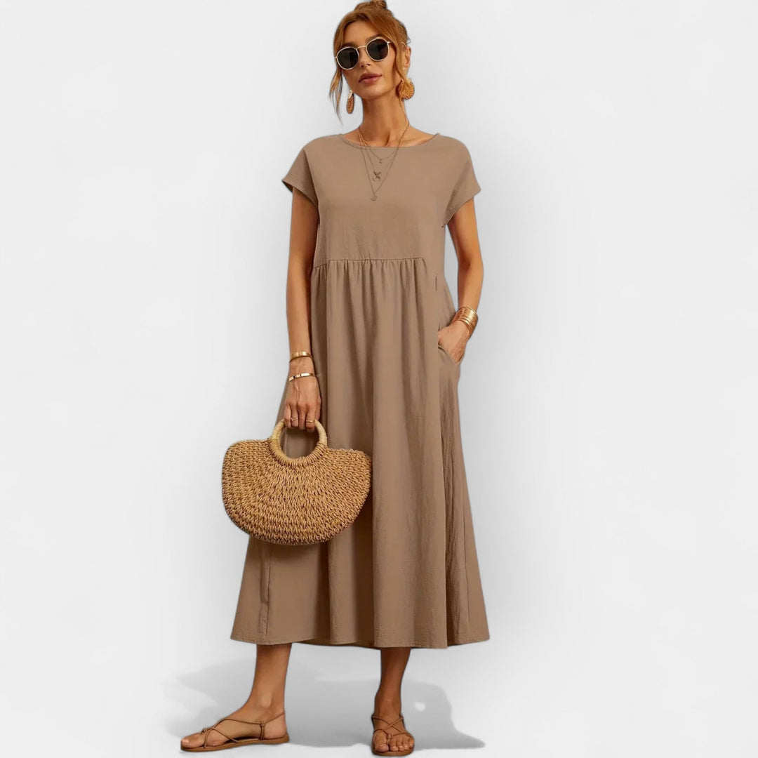 Vestido Fluido con Bolsillos