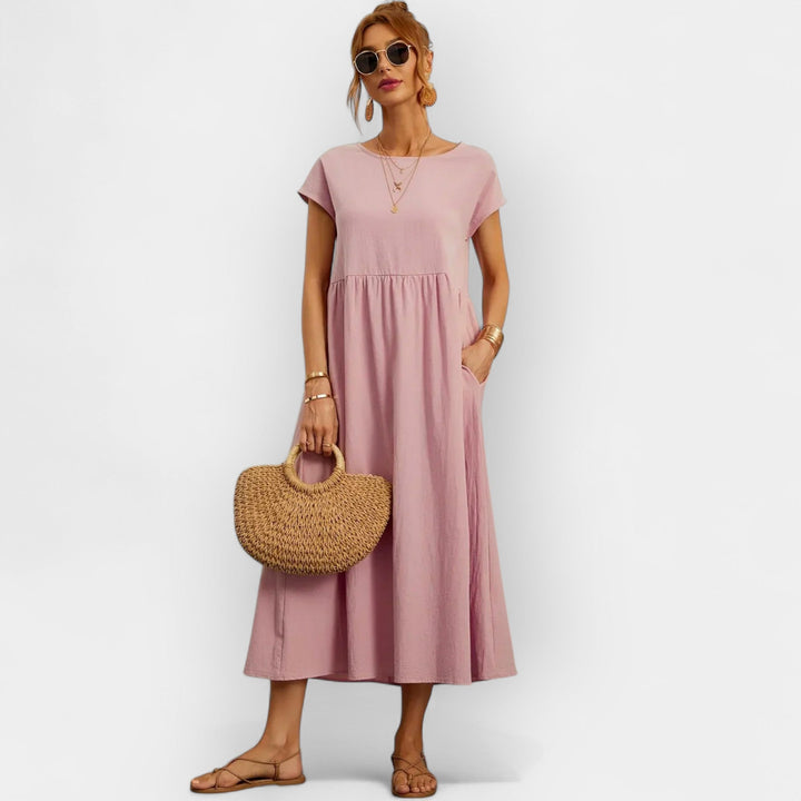Vestido Fluido con Bolsillos