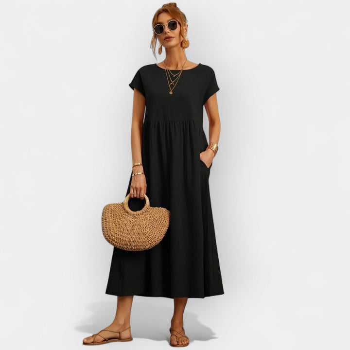 Vestido Fluido con Bolsillos