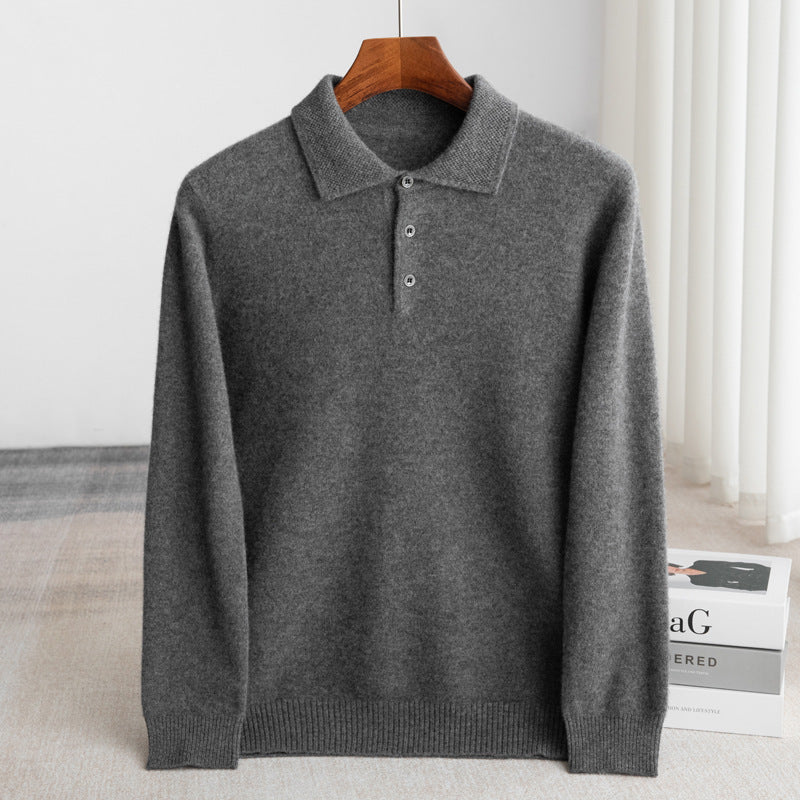 Toomas Classic Knitted Polo Sweater: A Timeless Elegance