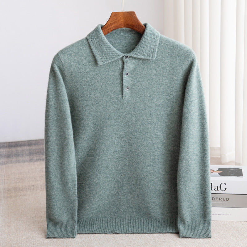 Toomas Classic Knitted Polo Sweater: A Timeless Elegance