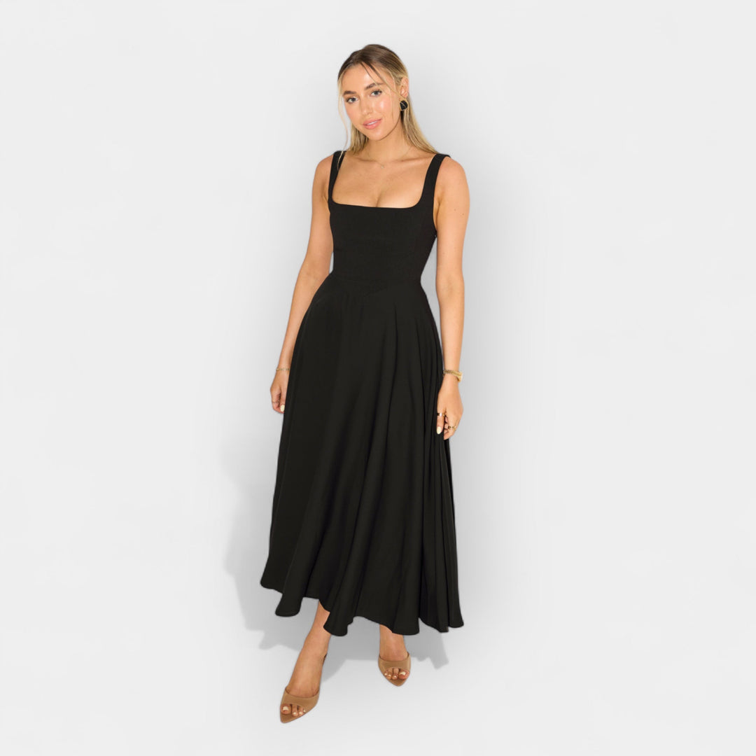 Vestido Midi Corte A Elegante