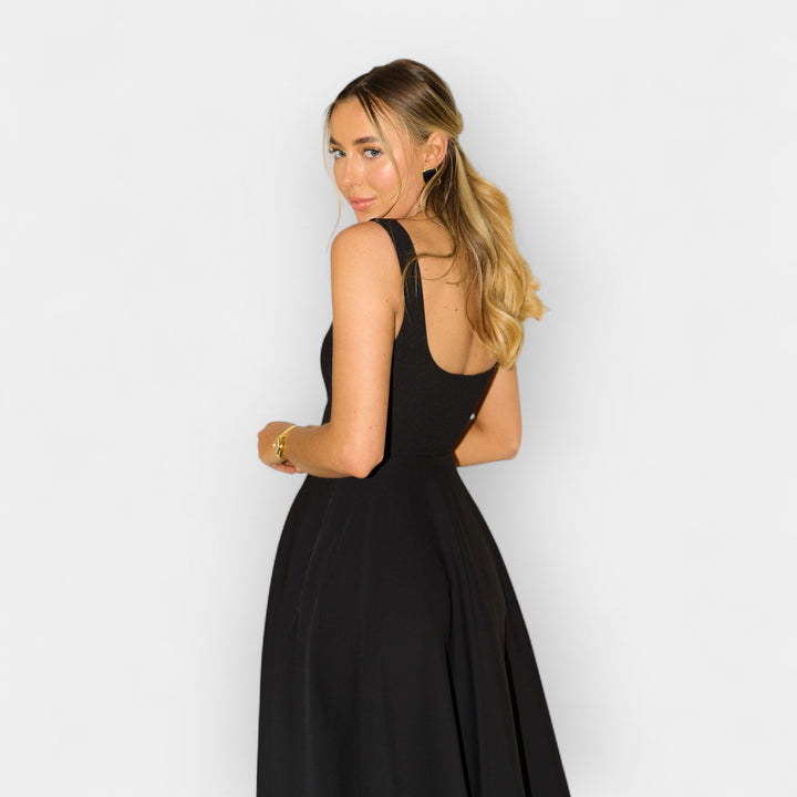 Vestido Midi Corte A Elegante