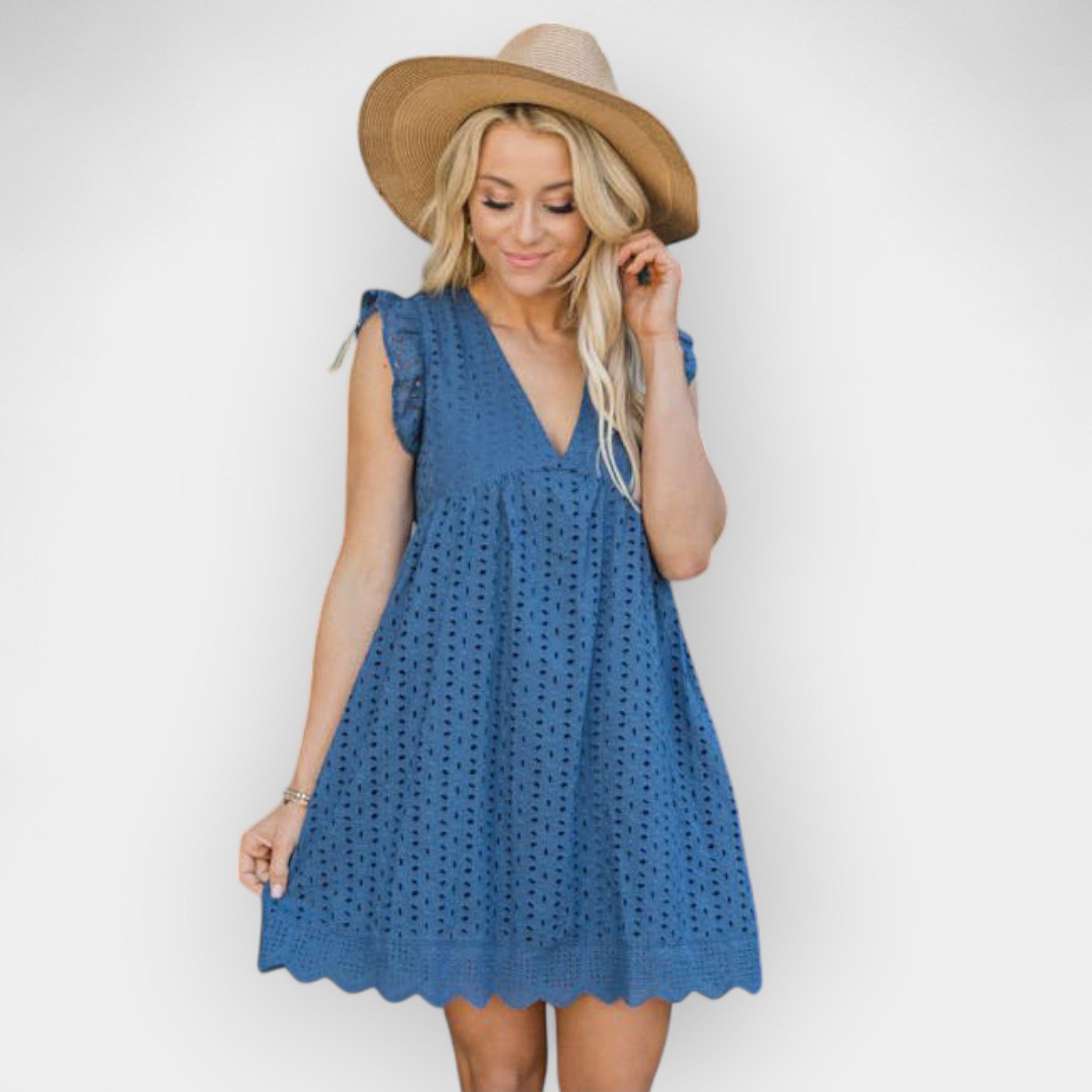 Summer Dress Featuring Integrated Shorts and Convenient Pockets