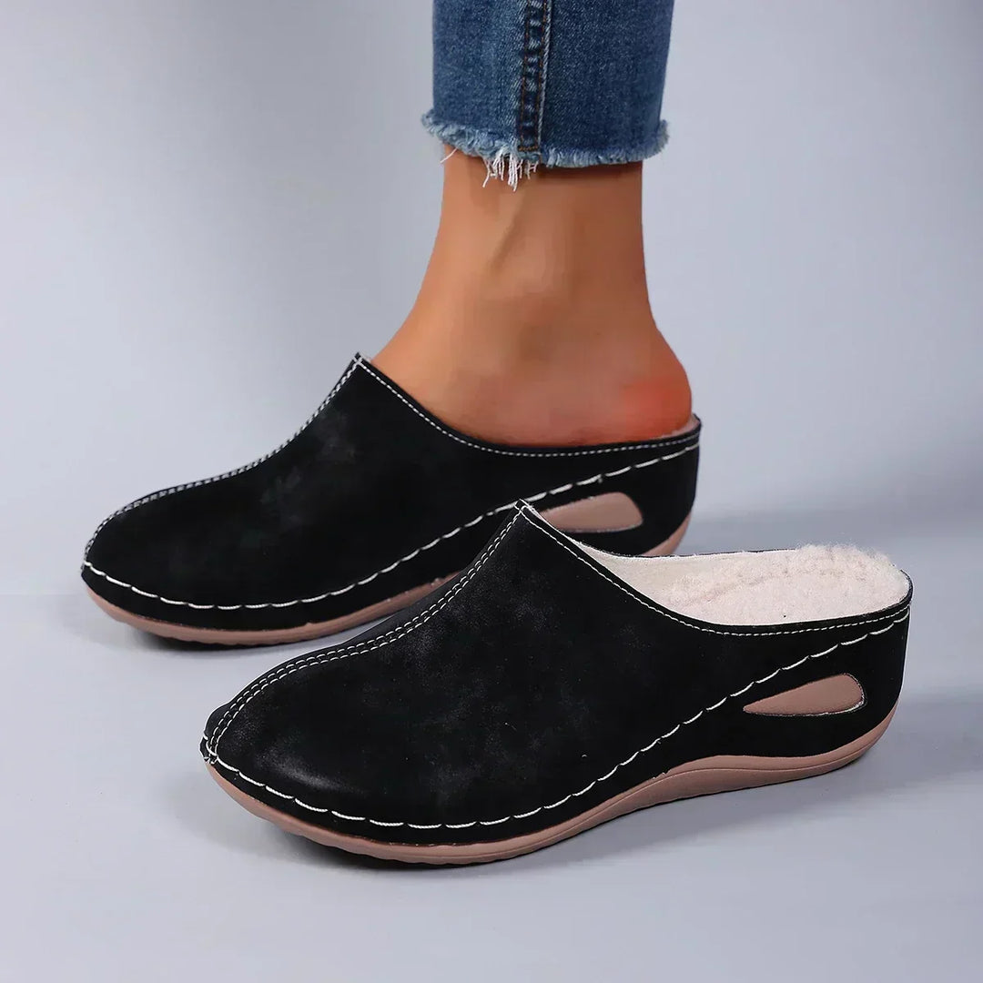 Zueco confort con forro suave para mujer