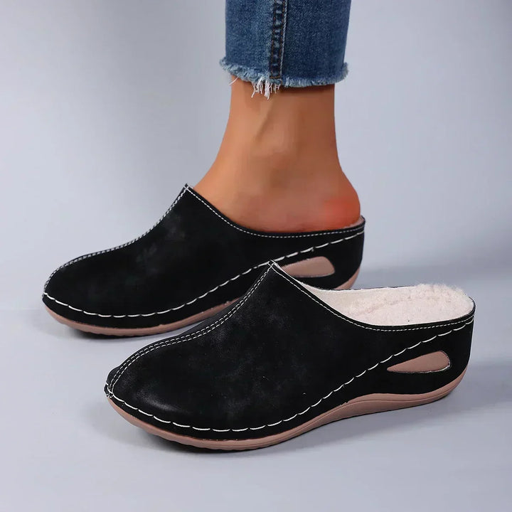 Zueco confort con forro suave para mujer