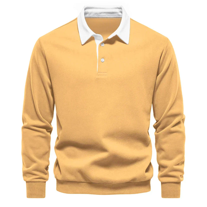 Suéter Polo Peeter Signature con Contraste Clásico