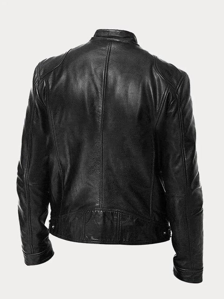 Chaqueta de Cuero Rasmus Signature con Silueta Masculina Atemporal