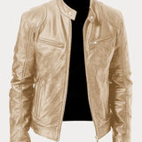 Chaqueta de Cuero Rasmus Signature con Silueta Masculina Atemporal