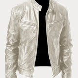 Chaqueta de Cuero Rasmus Signature con Silueta Masculina Atemporal