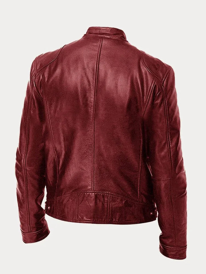 Chaqueta de Cuero Rasmus Signature con Silueta Masculina Atemporal