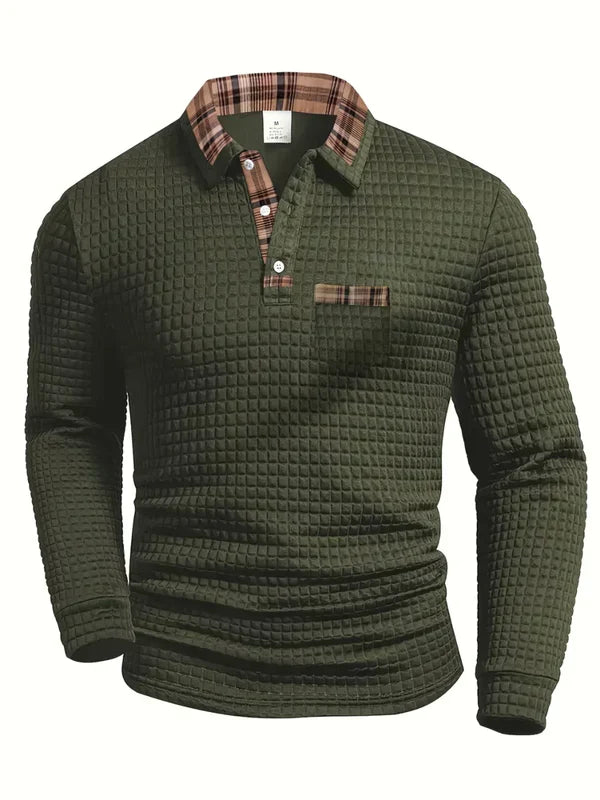 Bruno™ Polo Texturizado – Autoridad Silenciosa