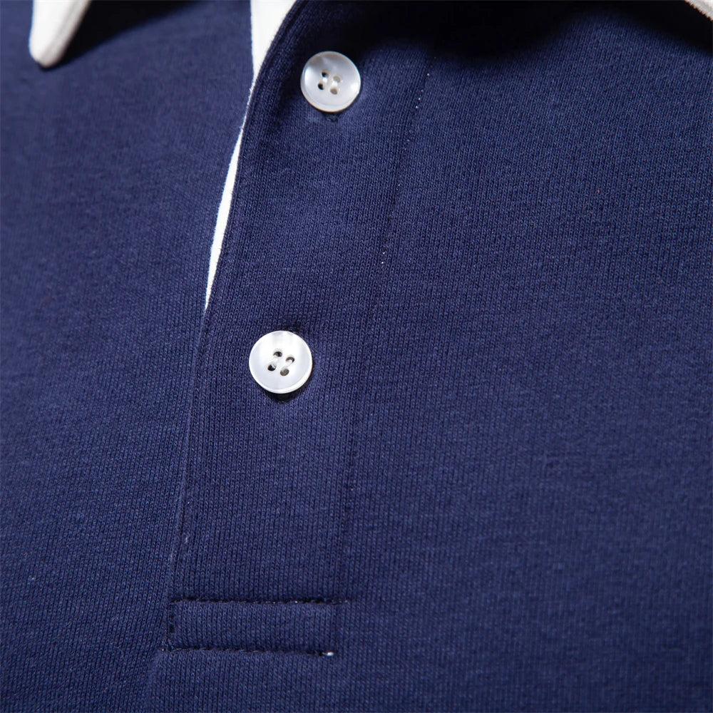 Suéter Polo Peeter Signature con Contraste Clásico