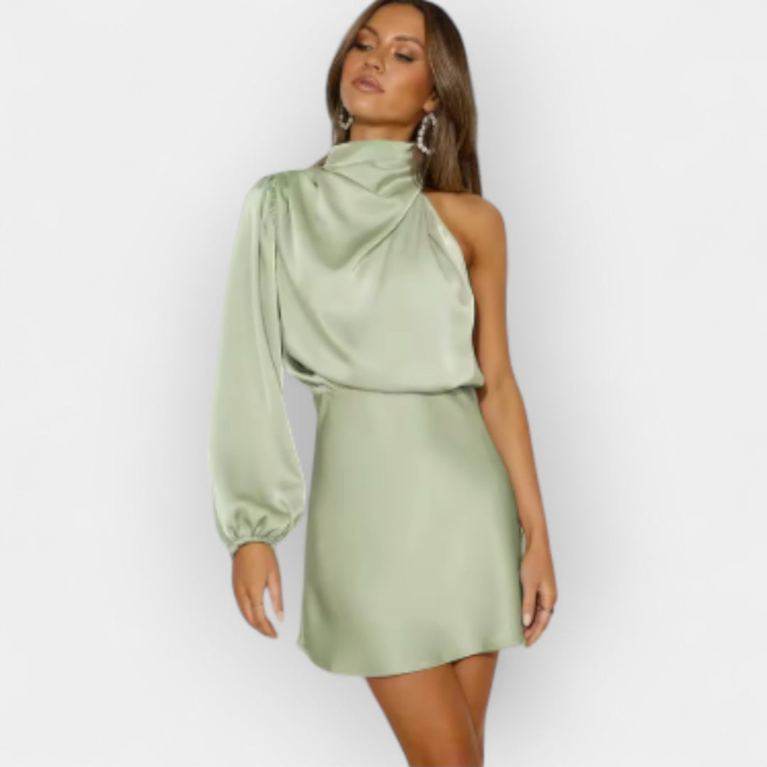 Vestido de Noche Asimétrico