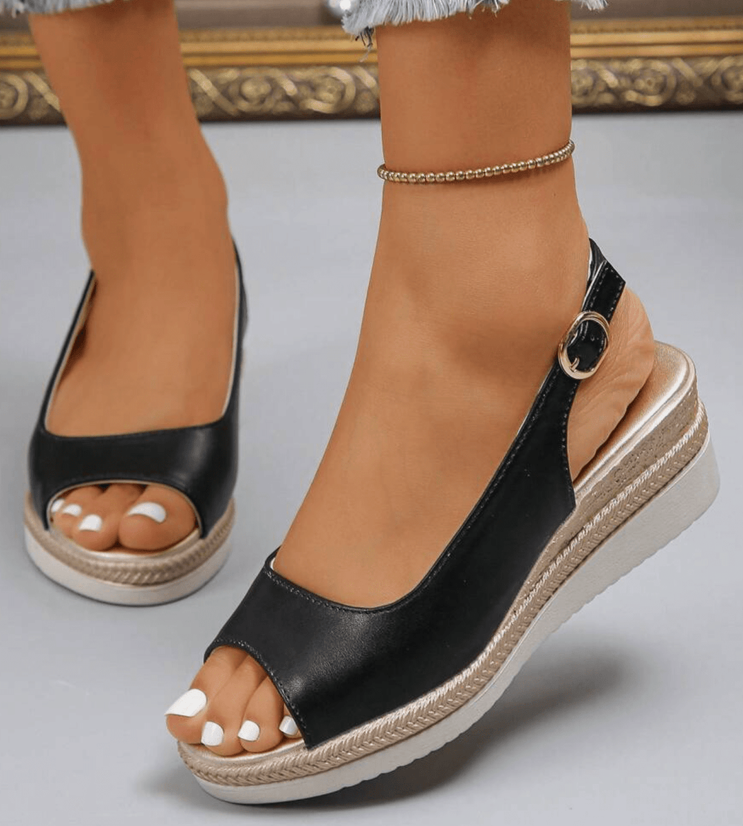 Sandalia de cuña para mujer